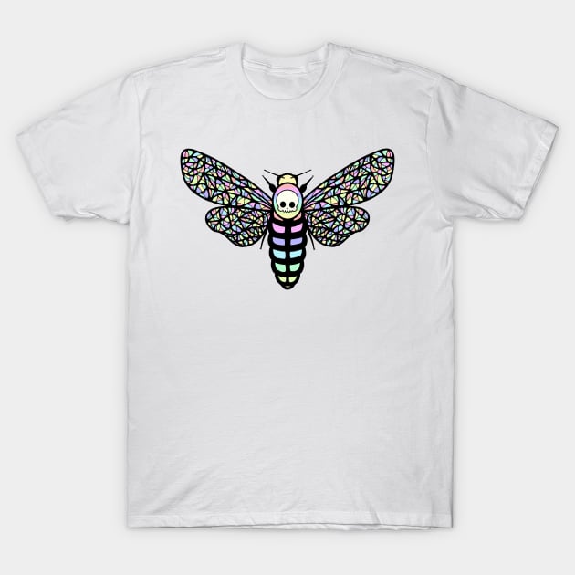 Rainbow Death's Head Hawk Moth T-Shirt by Aslynder